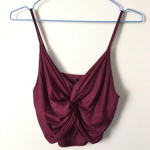 NWOT Cropped knot top
